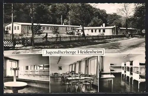 AK Heidenheim, Jugendherberge, Speisesaal, Schlafsaal, Waschraum