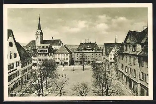 AK Ehingen a. D., Marktplatz mit Kirche