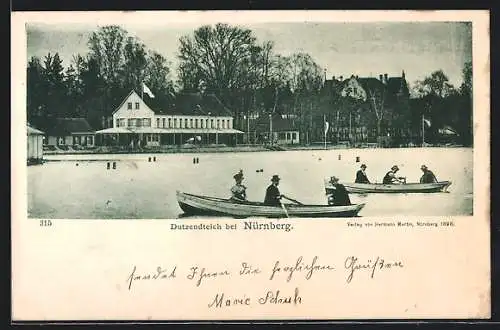 AK Nürnberg, Ruderpartie auf dem Dutzendteich