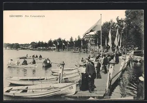 AK Nürnberg, Ruderboote am Dutzendteich