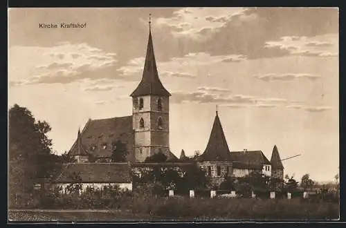 AK Kraftshof, Partie an der Kirche