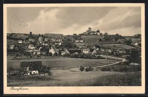 AK Burgthann, Ortsansicht aus der Vogelschau