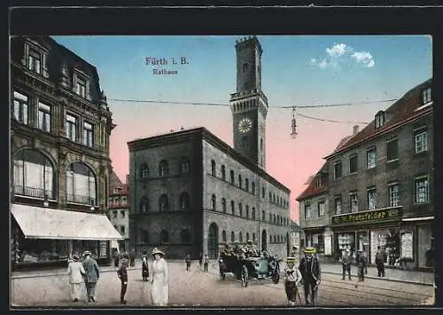 AK Fürth i. B., am Rathaus, Handlung von Pretzfelder