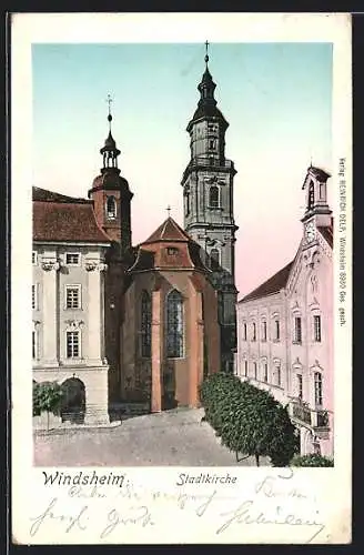 AK Windsheim, Ansicht der Stadtkirche