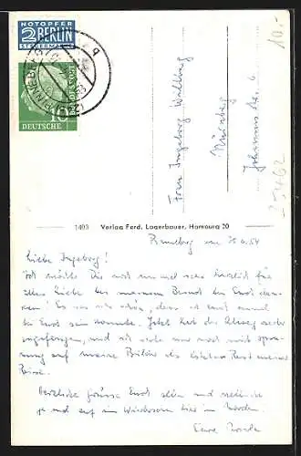 AK Pinneberg-Rellingen, Kirche mit Strassenpartie