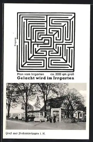AK Probsteierhagen i. H., Gasthof zum Irrgarten
