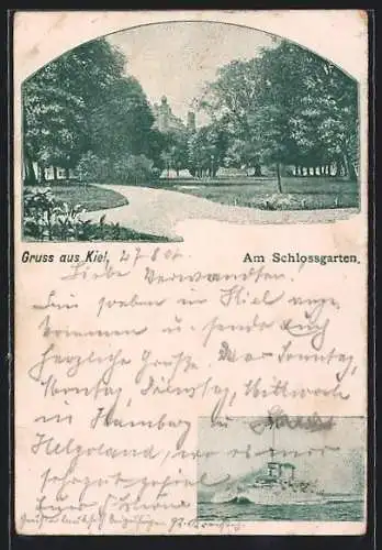 AK Kiel, Am Schlossgarten, Dampfer
