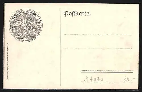 AK Würzburg, 54. Generalversammlung der Katholiken Deutschlands 1907