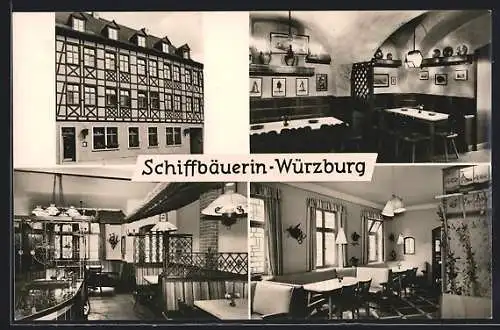 AK Würzburg, Wein- und Fischhaus A. Greb Schiffbäuerin