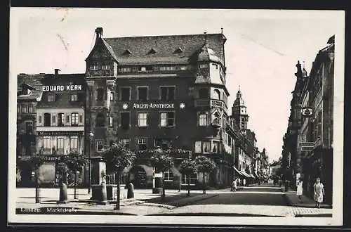 AK Landau, Adler-Apotheke, Geschäft v. Eduard Kern, Marktstrasse