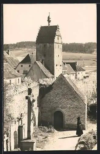 AK Ochsenfurt, Ortsansicht mit Kirche