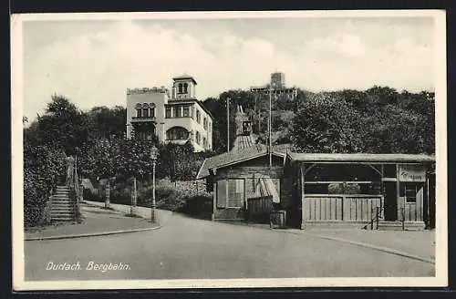 AK Durlach, Blick zur Bergbahn