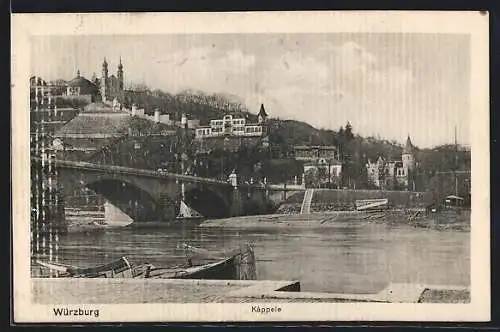 AK Würzburg, Käppele, Ansicht mit Brücke