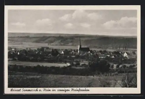 AK Sommerach a. Main, Teilansicht mit Kirche