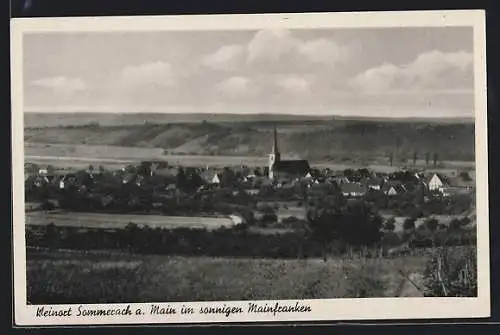 AK Sommerach a. Main, Teilansicht mit Kirche