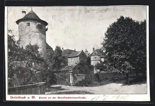 AK Dettelbach, Partie an der Mainstockheimerstrasse