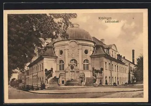 AK Kitzingen a. M., Luitpoldbad mit Strasse