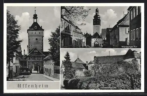 AK Uffenheim / Mittelfranken, Ansbacher Tor, Heimatmuseum