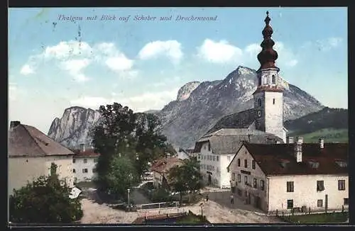 AK Thalgau, Ortsansicht mit Blick auf Schober & Drachenwand