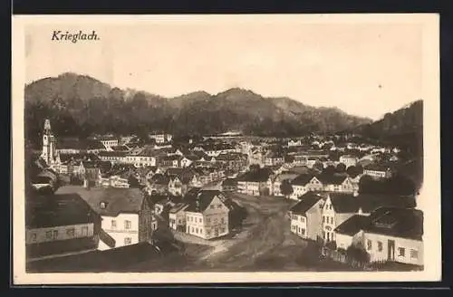 AK Krieglach, Blick über den Ort