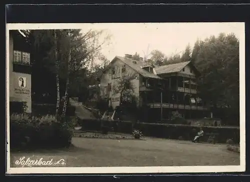 AK Kleinzell, Salzerbad, Gebäude und Grünanlagen