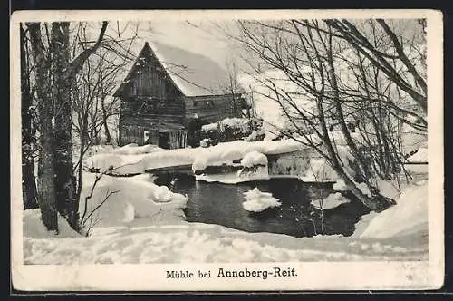 AK Annaberg-Reit, Winteridyll bei der Mühle