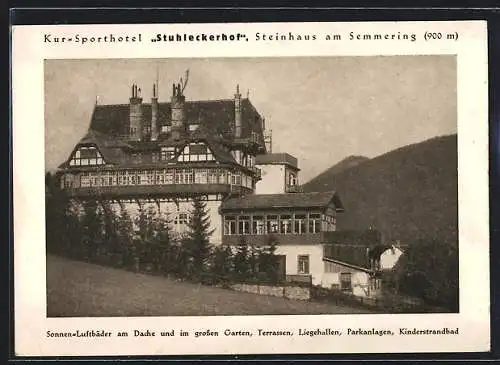 AK Steinhaus am Semmering, Kur-Sporthotel Stuhleckerhof