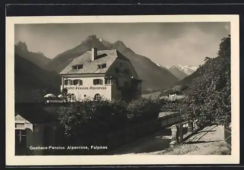 AK Fulpmes, Gasthaus und Pension Alpenrose