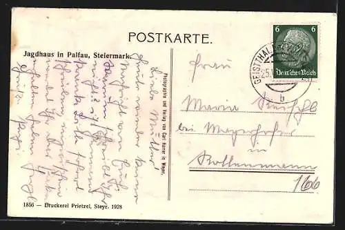AK Palfau /Steiermark, Ansicht vom Jagdhaus