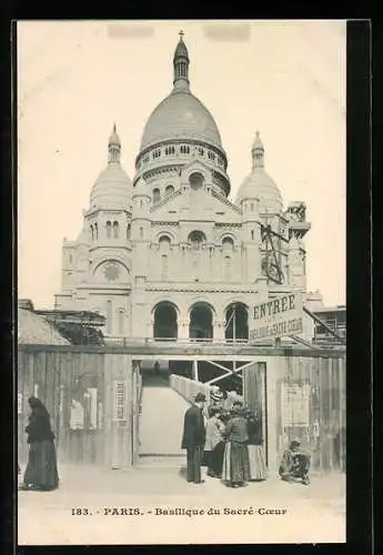 AK Paris, Sacré-Coeur de Montmartre, Blick auf die Kirche