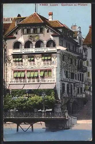 AK Luzern, Hotel-Gasthaus zu Pfistern