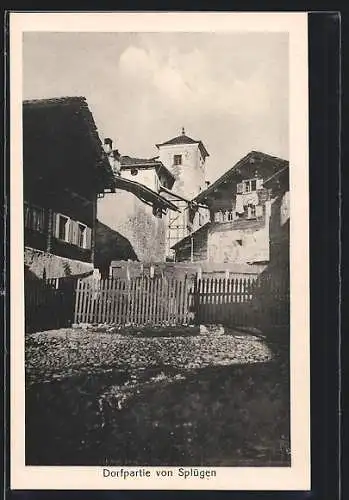 AK Splügen, Partie im Dorf