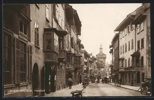 AK Schaffhausen, Strassenpartie in der Vorstadt