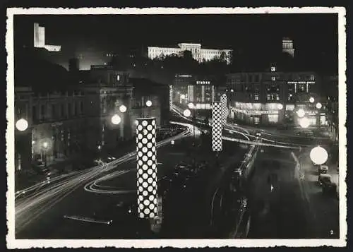 AK Zürich, Beleuchtete Stadt bei Nacht, Lichtwoche 1932
