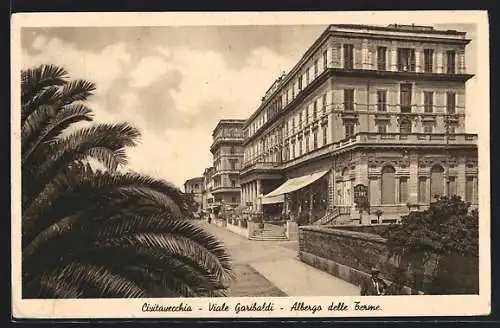 AK Civitavecchia, Viale Garibaldi, Albergo delle Terme