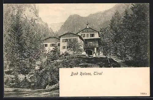 AK Bad Ratzes, Hotel Bad Ratzes gegen die Berge
