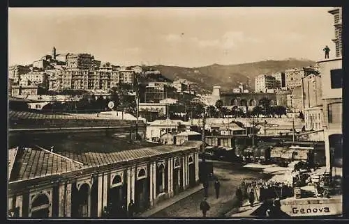AK Genova, Teilansicht der Stadt