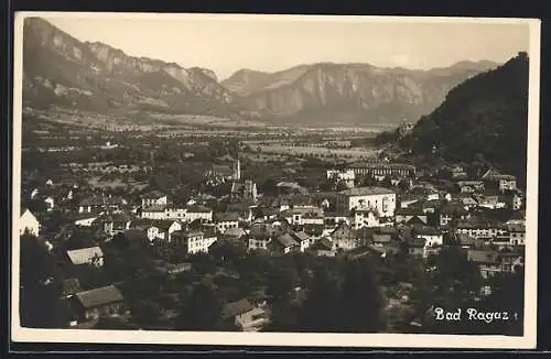 AK Bad Ragaz, Gesamtansicht aus der Vogelschau