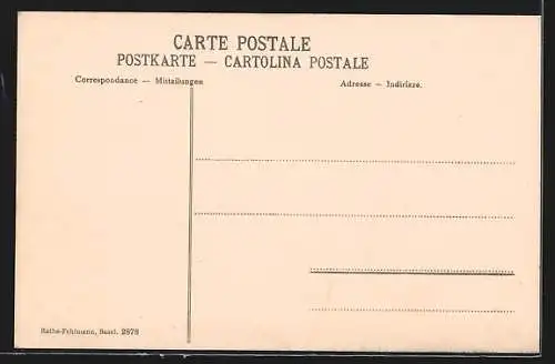 AK Basel, Mittlere Rheinfähre