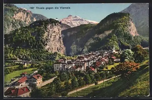 AK Thusis, Gesamtansicht gegen die Viamala