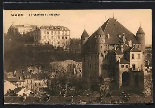 AK Lausanne, le Chateau et l`Hopital