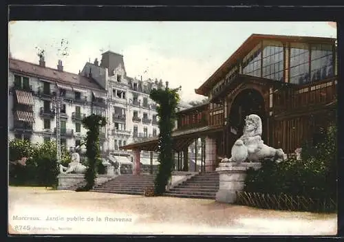 AK Montreux, Jardin public de la Rouvenaz