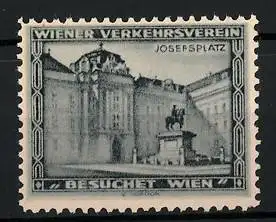 Reklamemarke Wien, Josefsplatz, Besuchet Wien, Wiener Verkehrsverein