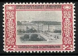 Reklamemarke Wien, Lustschloss Schönbrunn, Verein ehemaliger Leibgarden