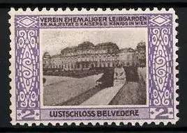 Reklamemarke Wien, Lustschloss Belvedere, Verein ehemaliger Leibgarden