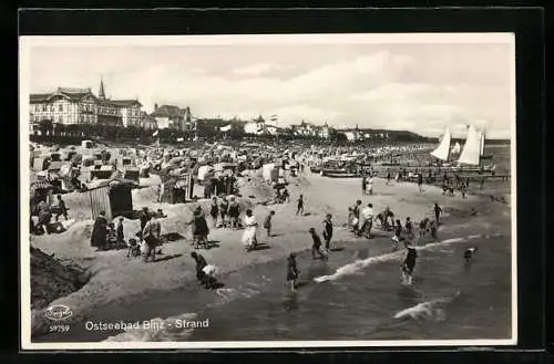 AK Binz, Ostseebad, Strandpartie