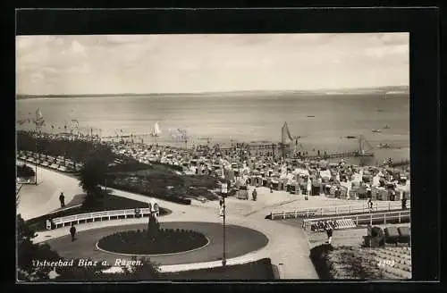 AK Binz a. Rügen, Ostseebad, Strandpartie