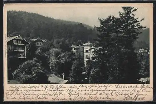 AK Friedrichroda-Büchig, Ortsansicht aus der Vogelschau