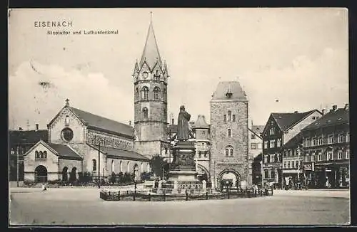 AK Eisenach, Nicolaitor und Lutherdenkmal