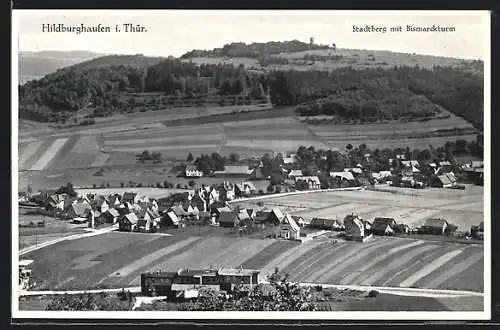 AK Hildburghausen i. Thür., Stadtberg mit Bismarckturm